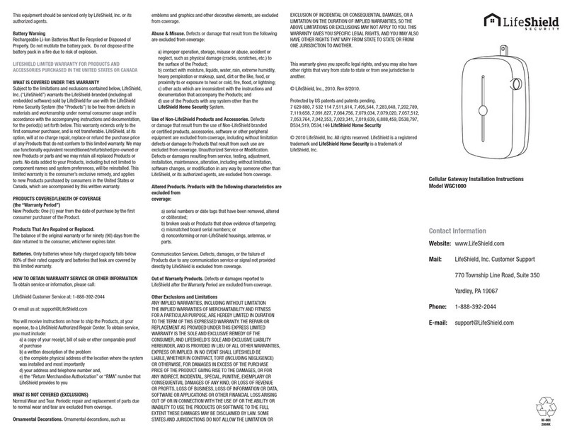 LifeShield WGC1000 installation instructions LifeShield WGC1000 installation instructions