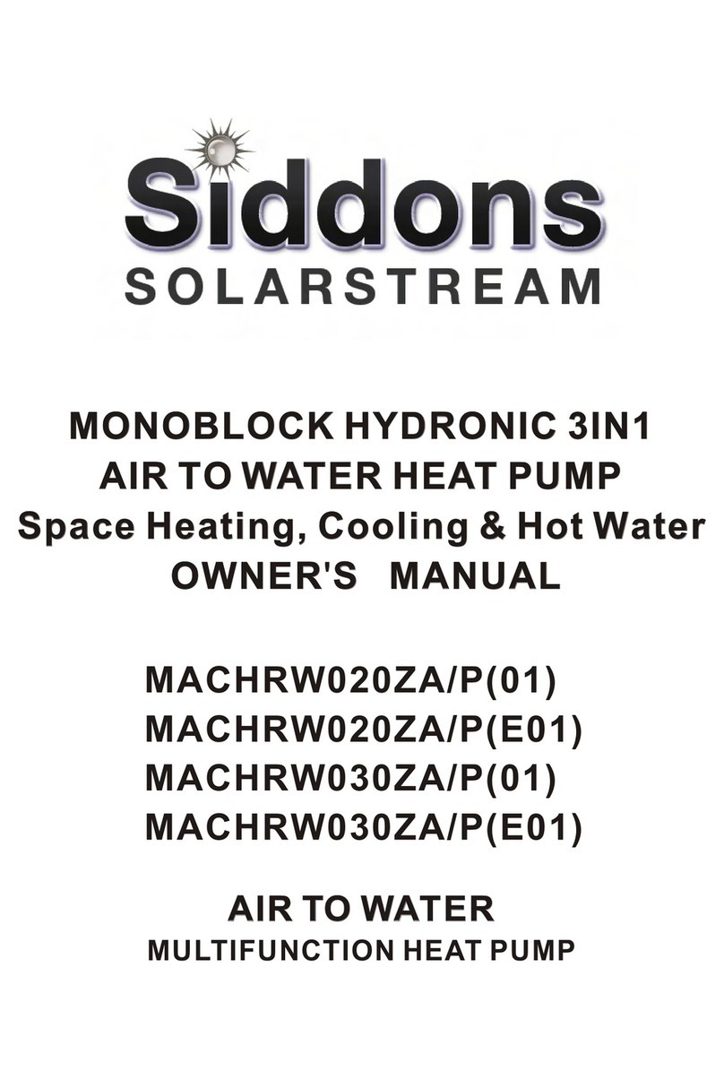 Siddons Solarstream MACHRW020ZA/P owner's manual