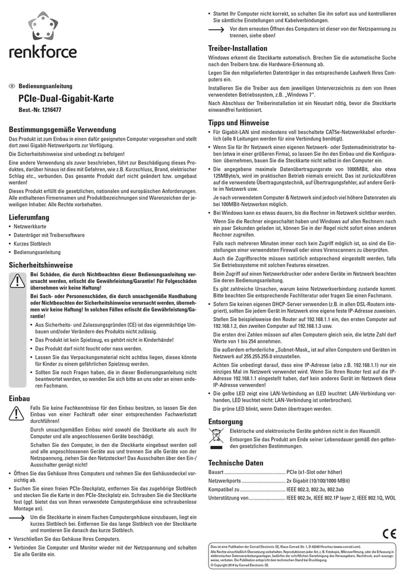 Renkforce 1216477 operating instructions