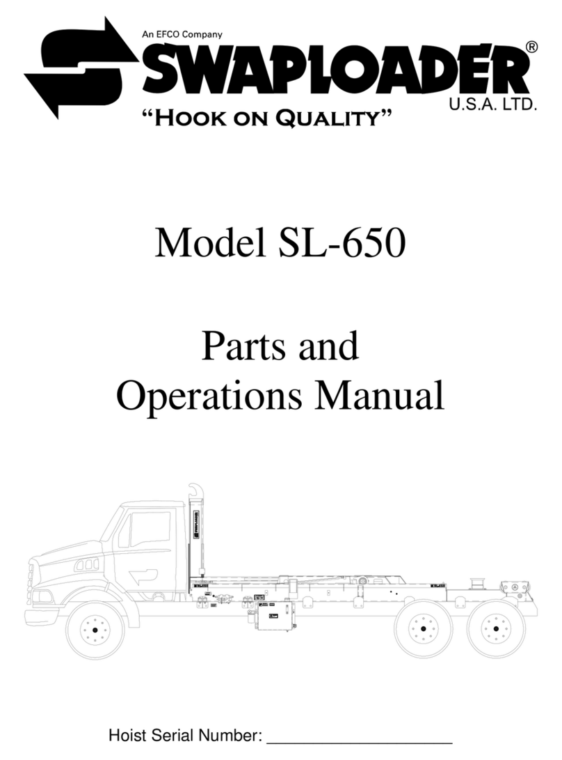 swaploader SL-650 Parts and operation manual