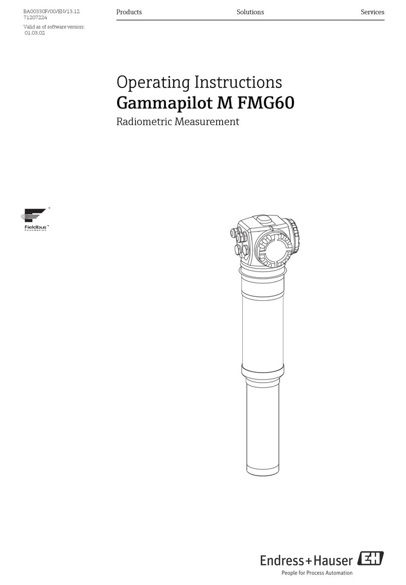 Endress+Hauser Gammapilot M FMG60 User manual