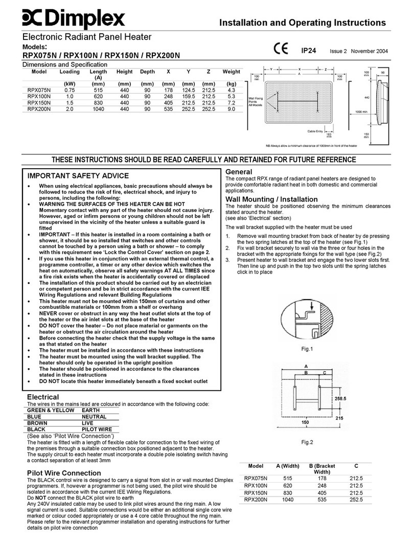 Dimplex RPX100N User manual