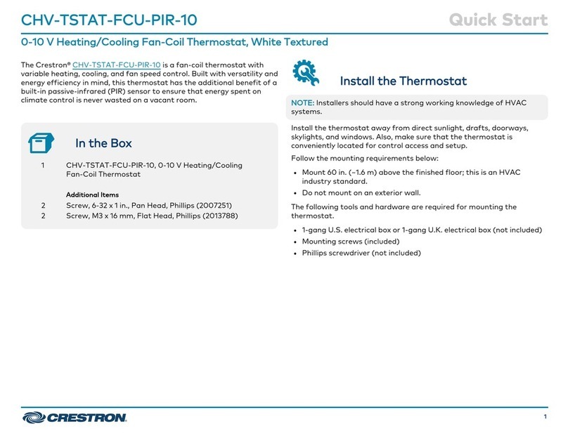 Crestron CHV-TSTAT-FCU-PIR-10 User manual