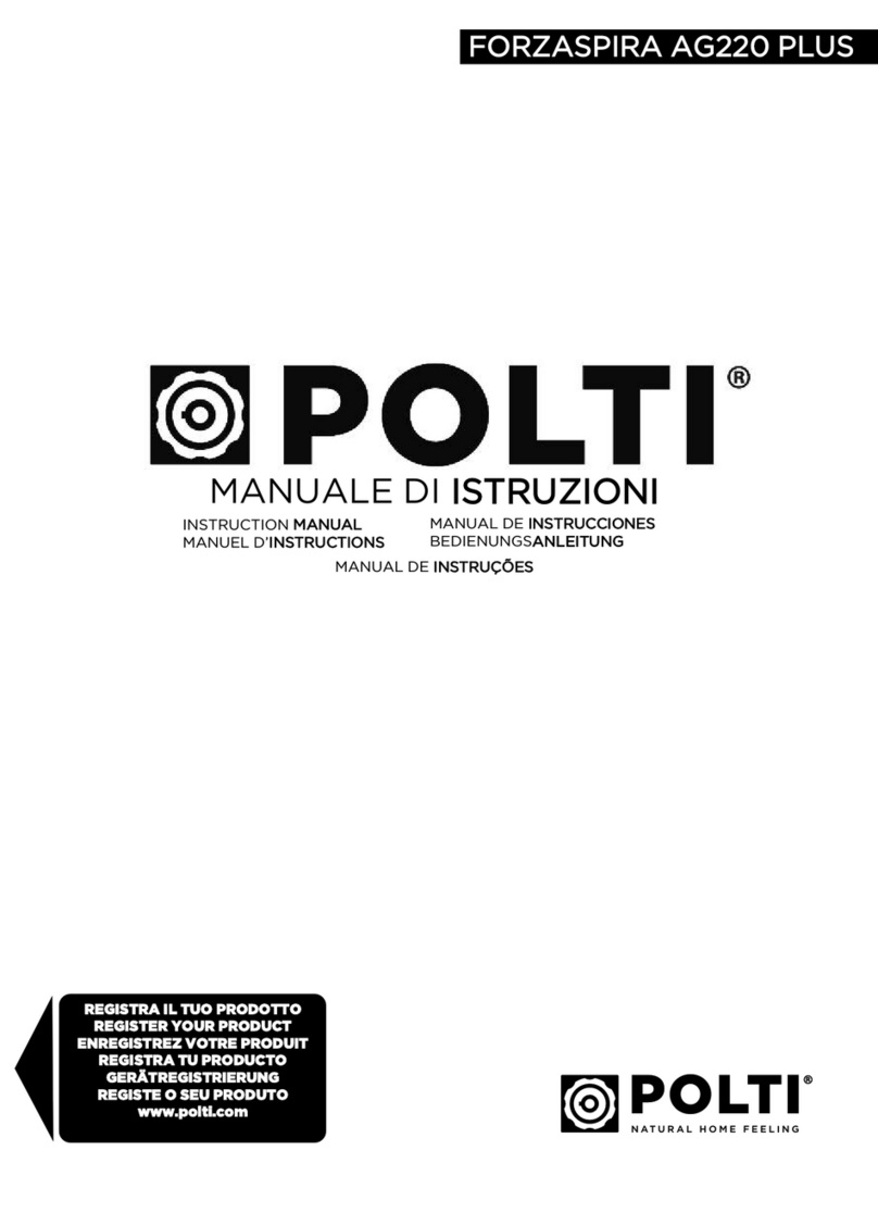 POLTI FORZASPIRA AG220 PLUS instruction manual