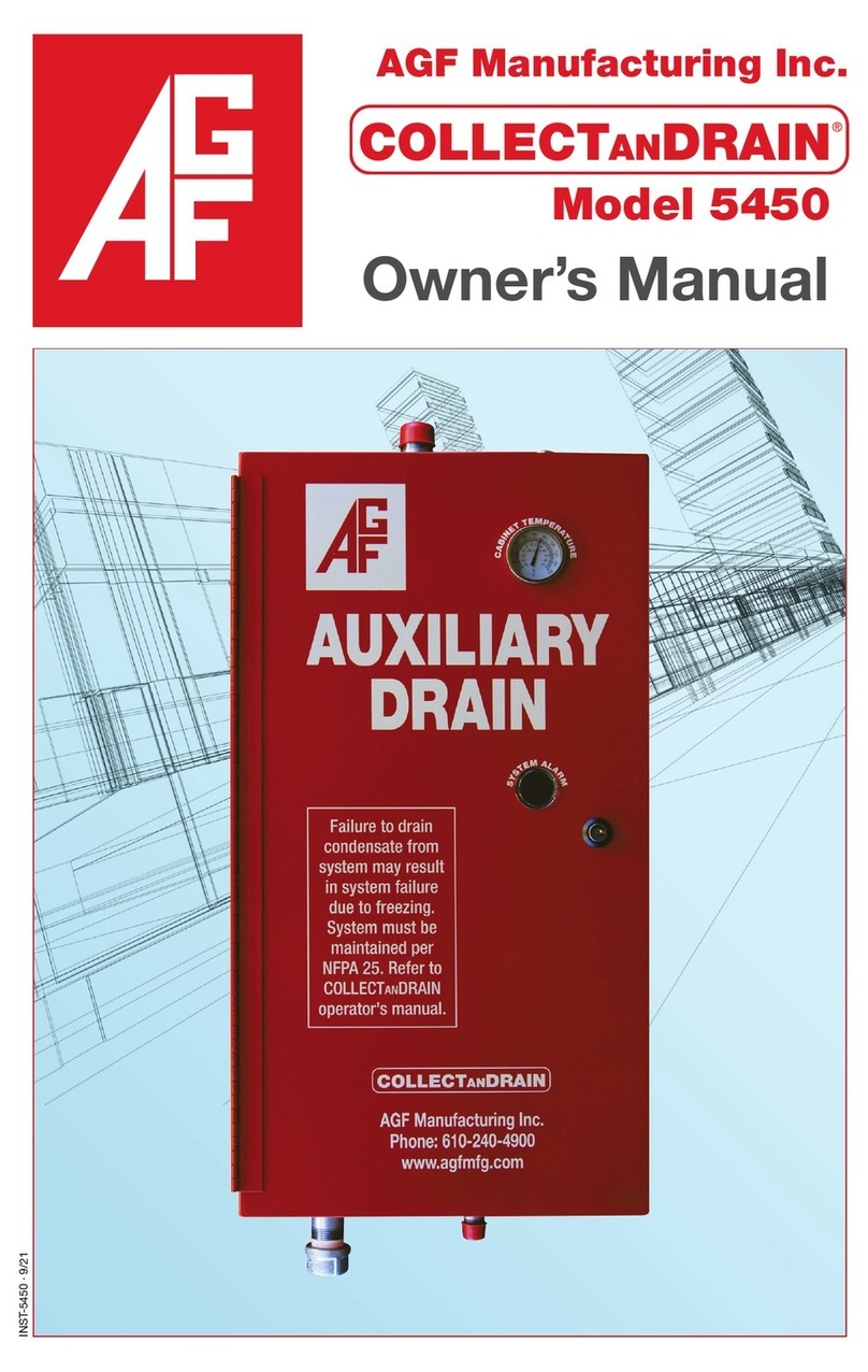 AGF COLLECTanDRAIN 5450 owner's manual