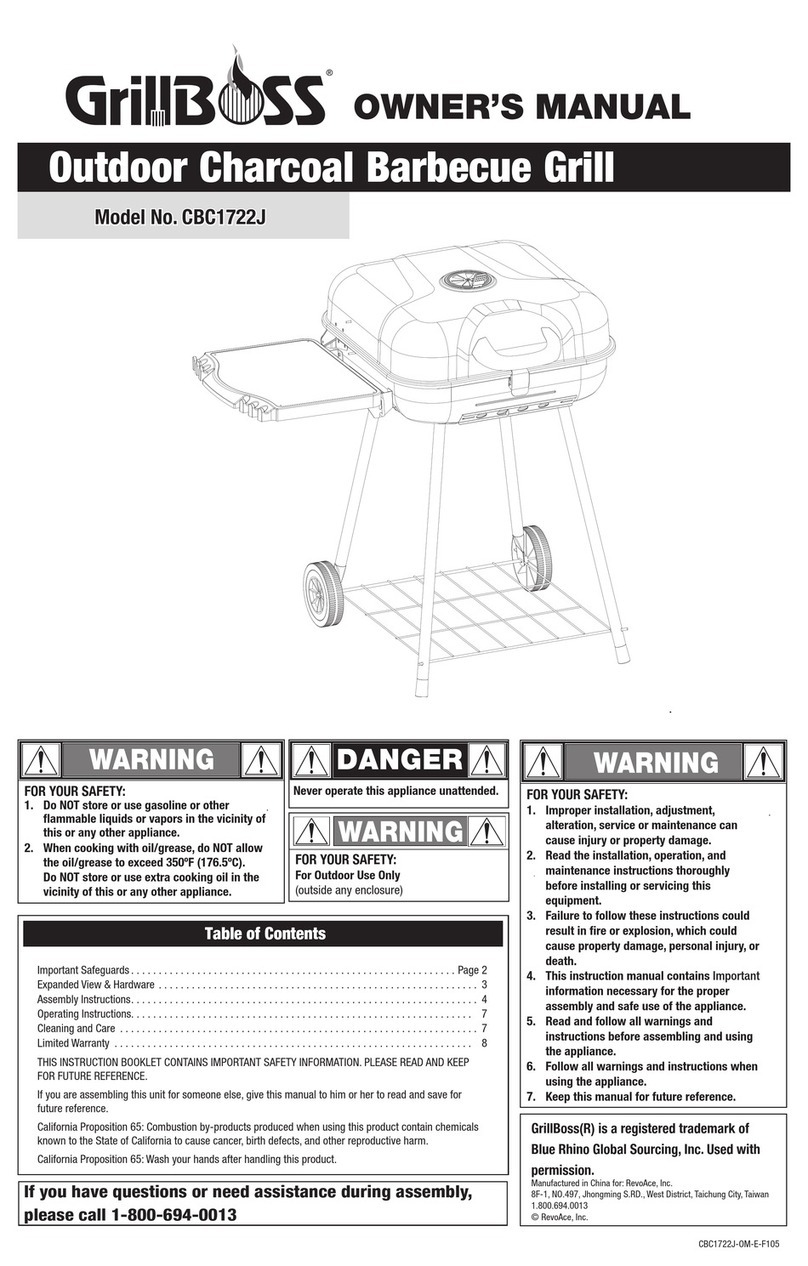 GrillBoss CBC1722J owner's manual