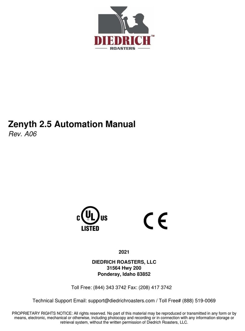 Diedrich Roasters Zenyth 2.5 Automation manual