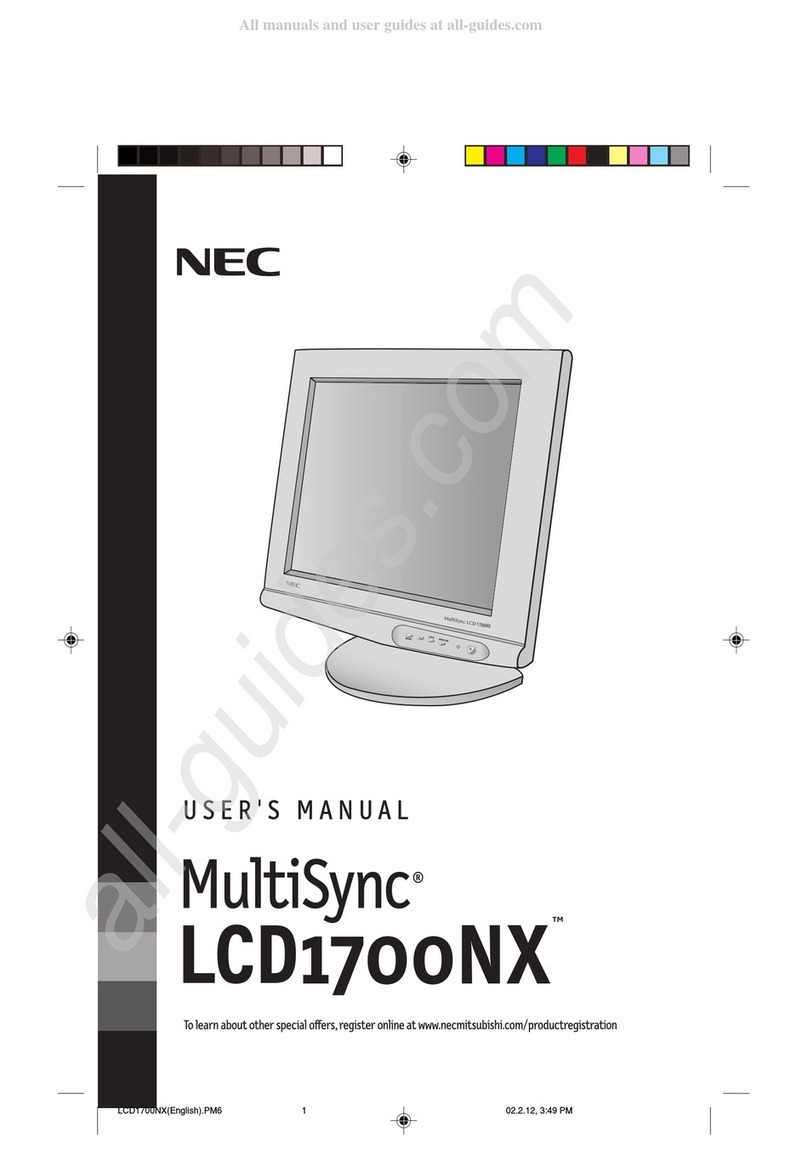 NEC MultiSync LCD1700NC User manual