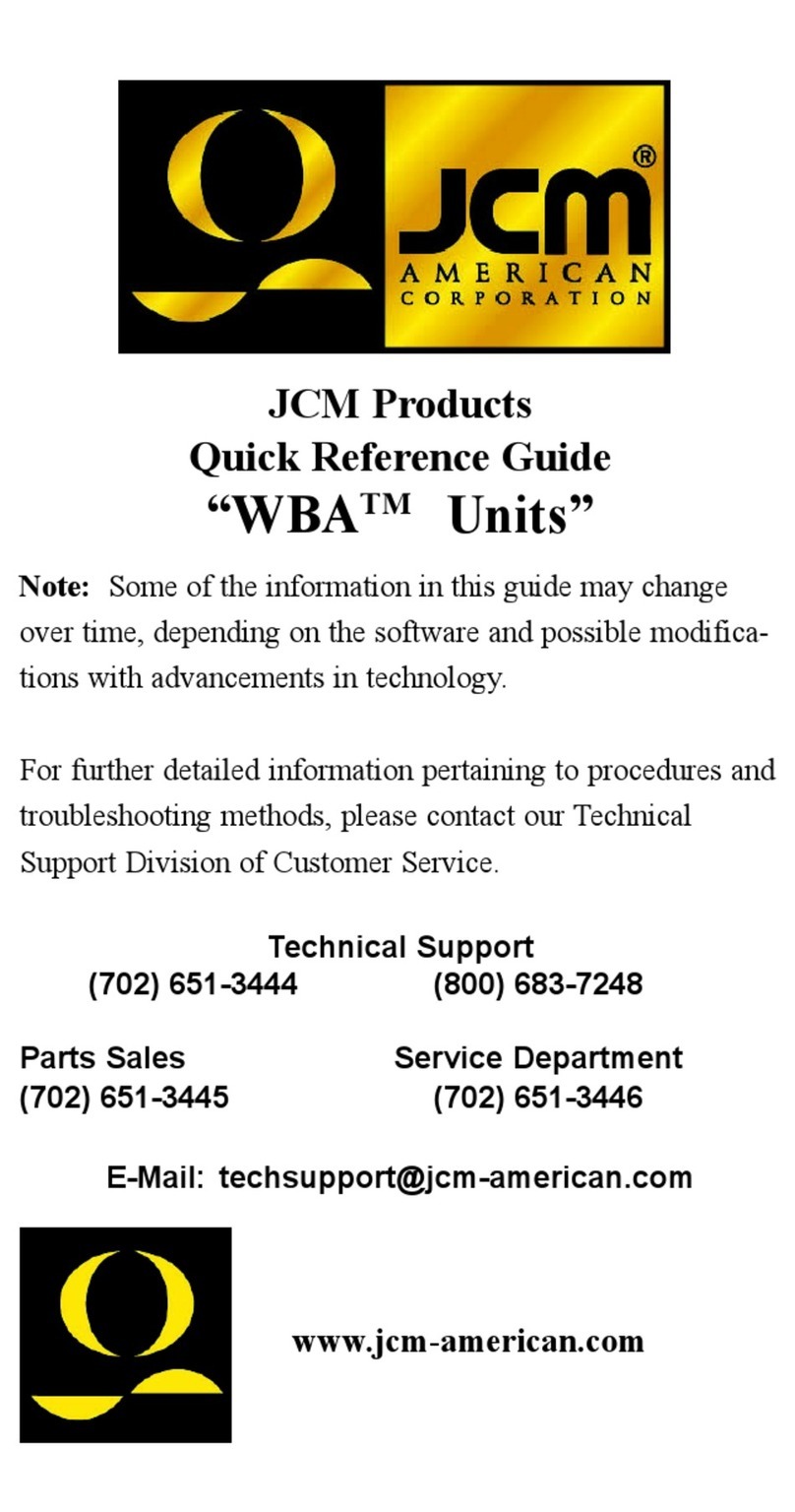 JCM WBA Quick reference guide