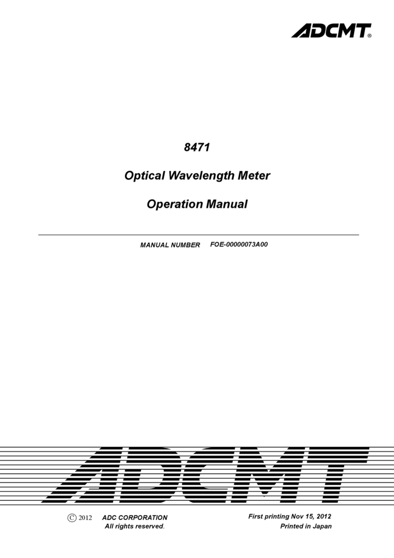 ADCMT 8471 Operation manual