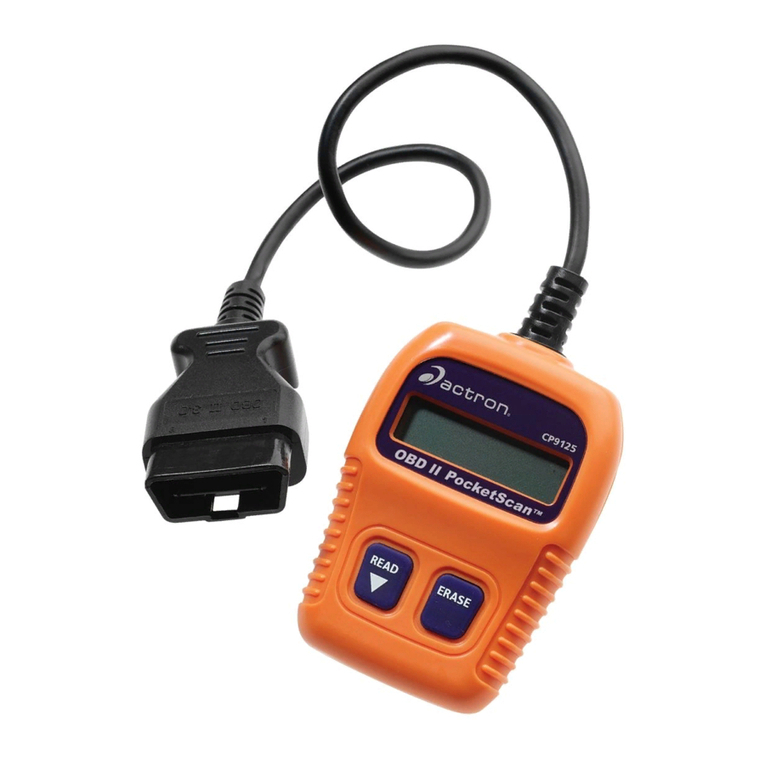 Actron OBD II PocketScan Code Reader CP9125 Operation user's manual