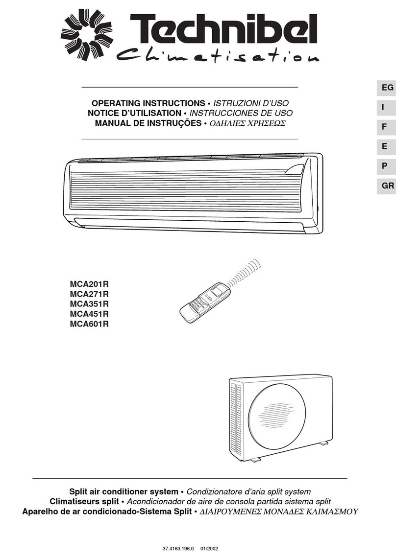 Technibel Climatisation MCA271R User manual