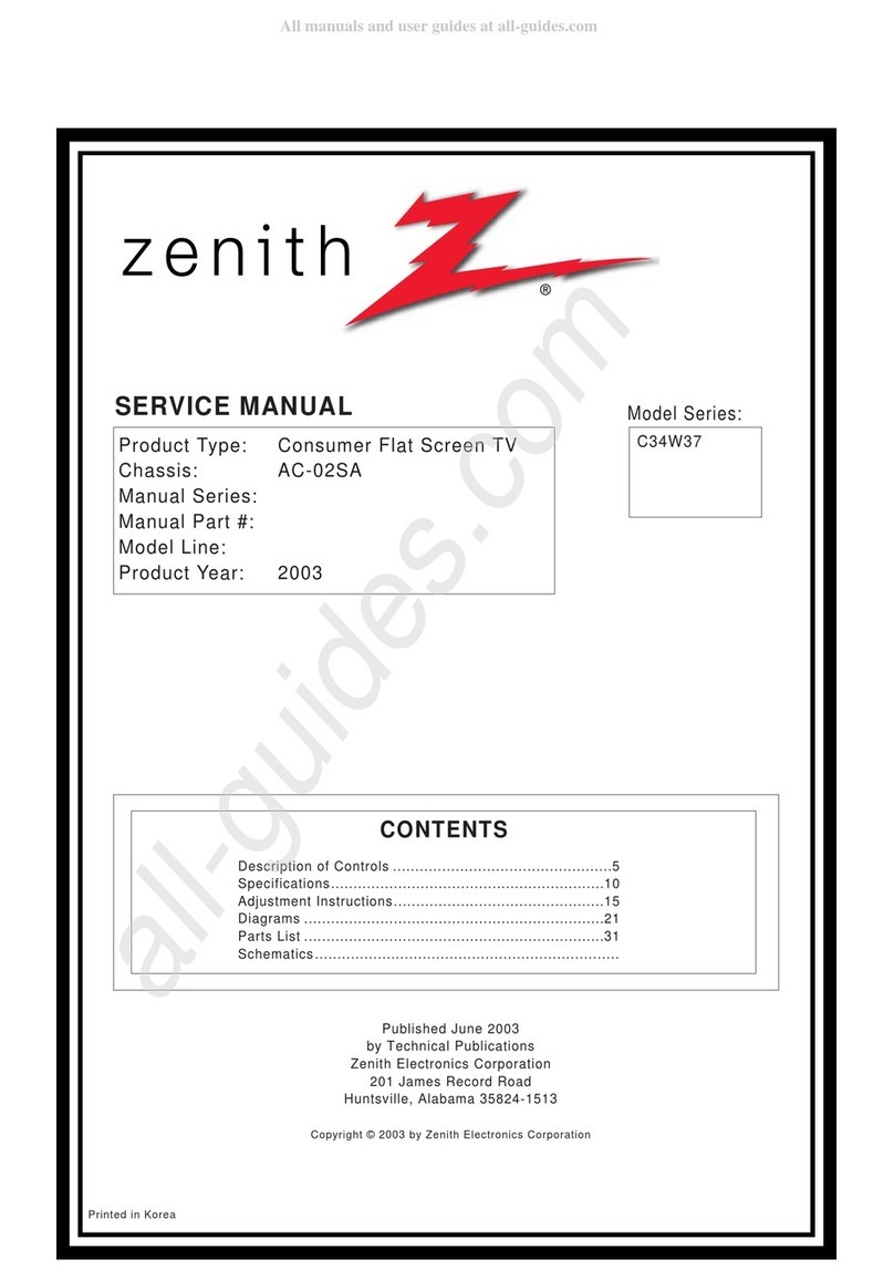Zenith C34W37 Series User manual
