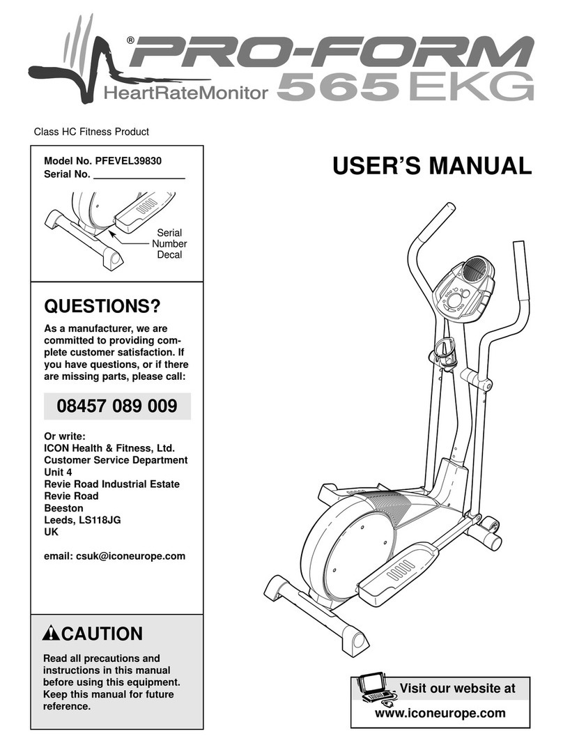 Pro-Form 565 EKG User manual