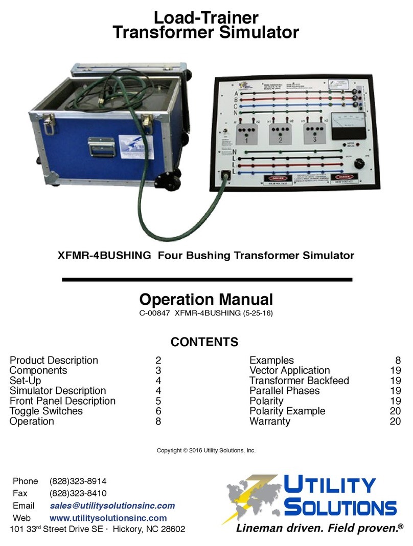 Utility Solutions XFMR-4BUSHING Operation manual Utility Solutions XFMR-4BUSHING Operation manual