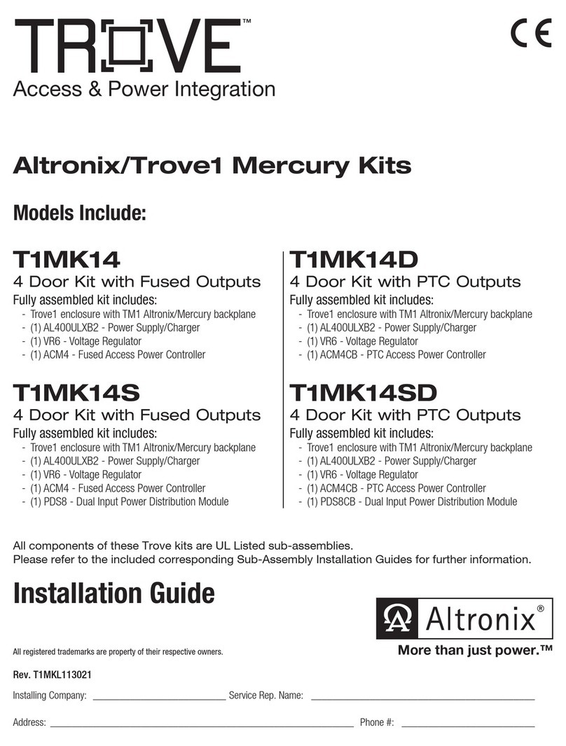 Altronix T1MK14 User manual