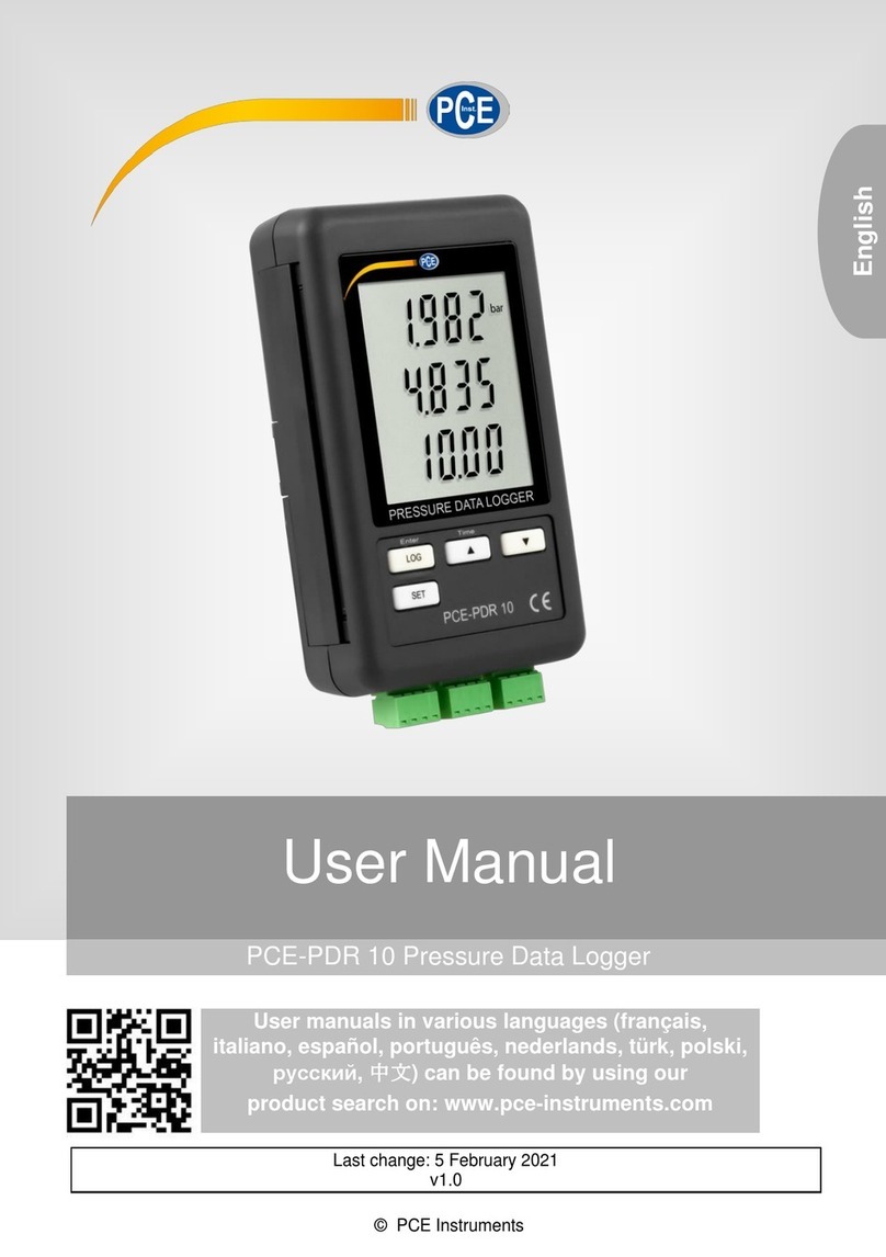 PCE Instruments PCE-PDR 10 User manual PCE Instruments PCE-PDR 10 User manual