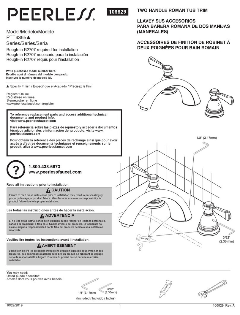 PEERLESS PTT4365 User manual