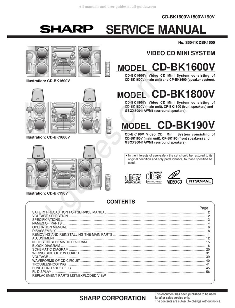 Sharp CD-BK1600V User manual