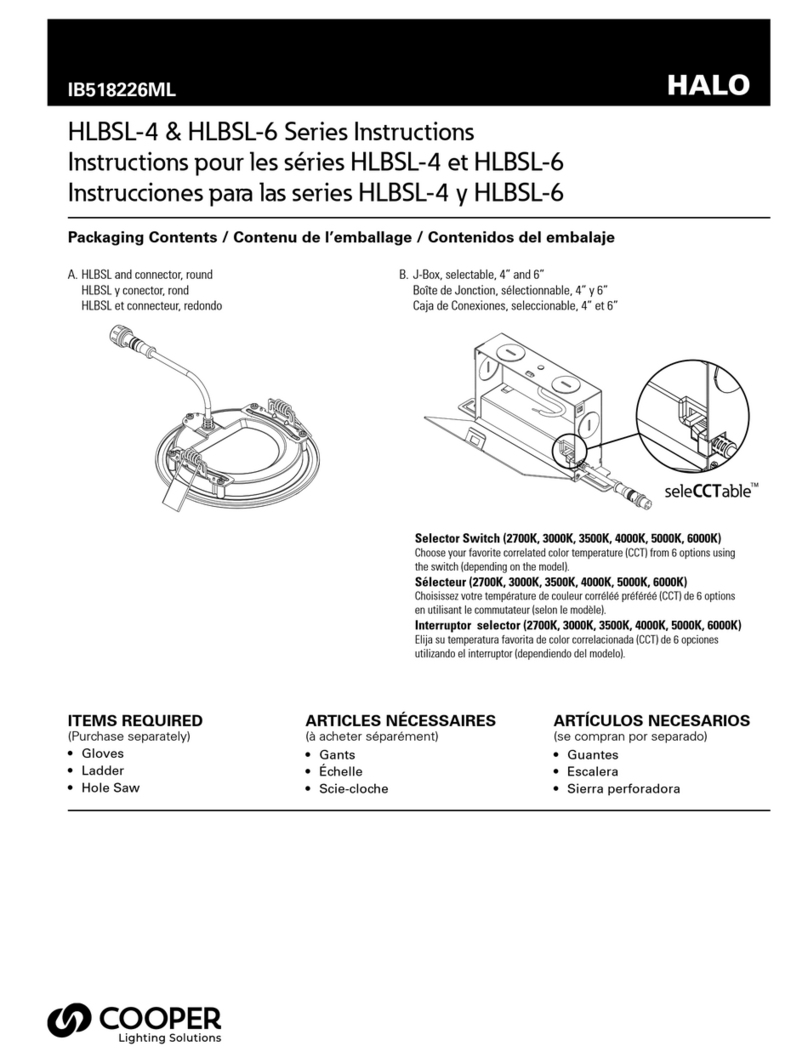 Cooper Lighting Solutions HLBSL-4 Series User manual