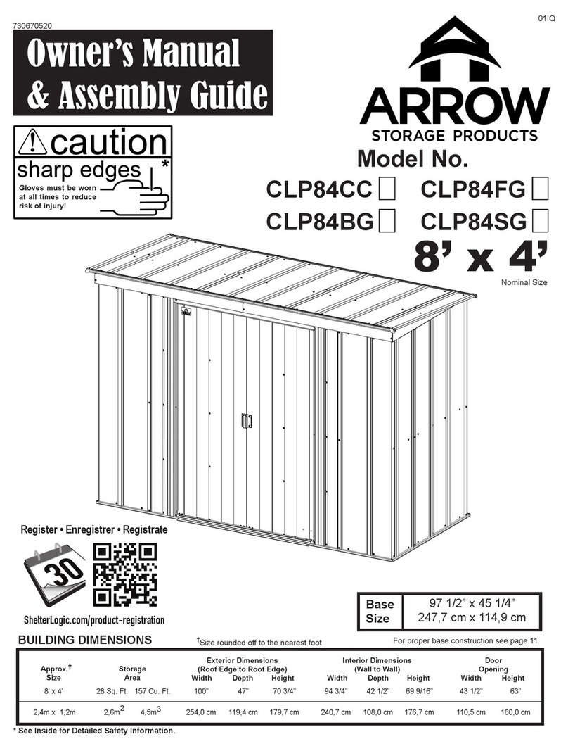 Arrow Storage Products CLP84CC Owner's manual & assembly guide