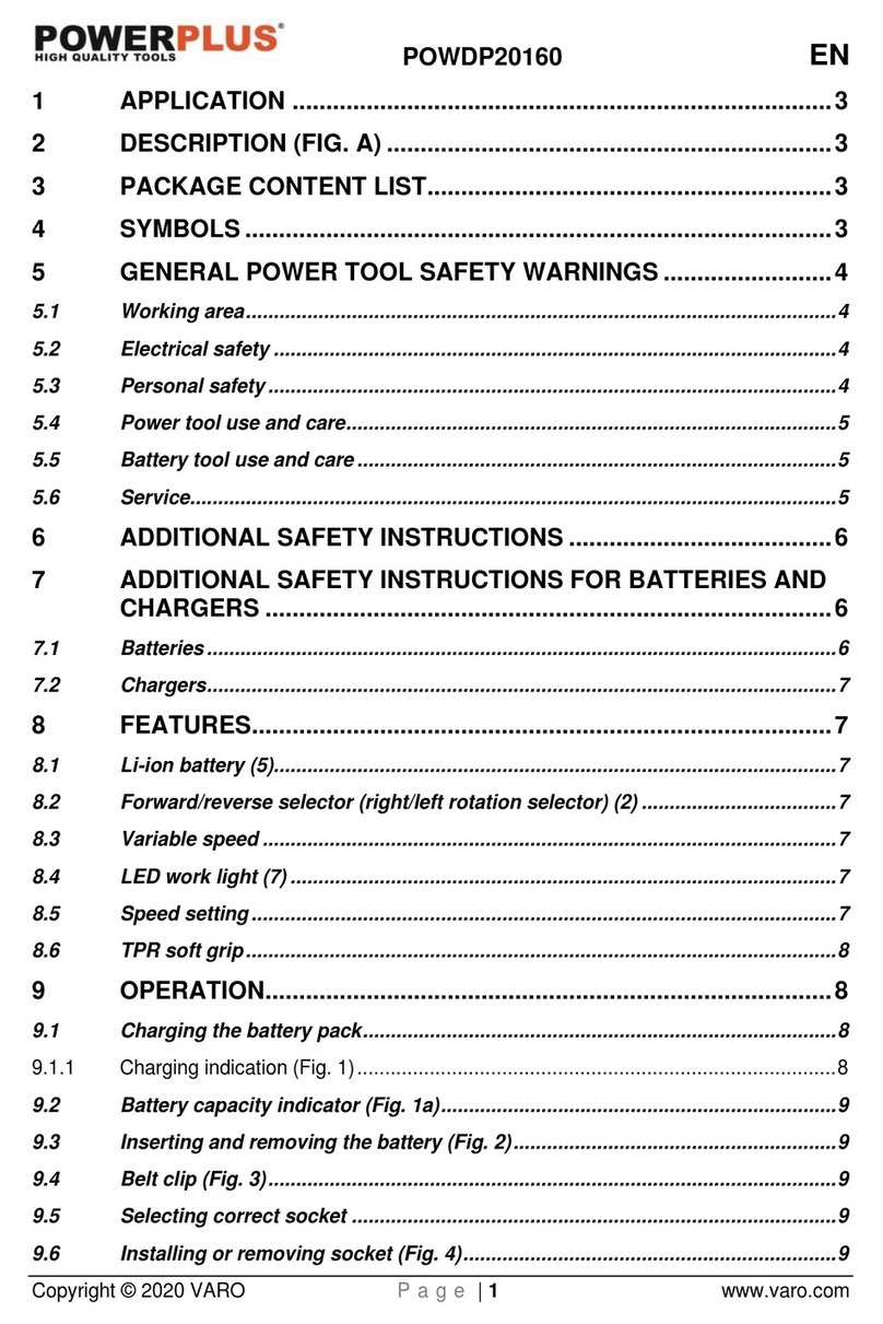 Powerplus POWDP20160 manual