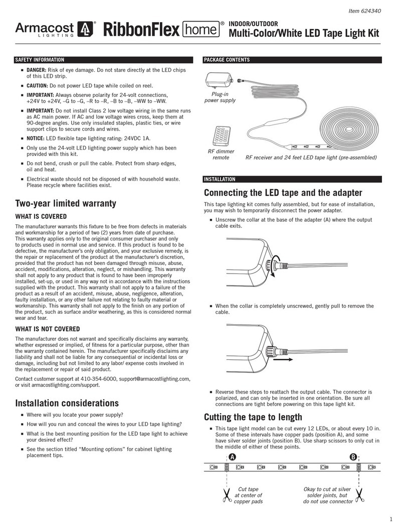 Armacost Lighting RibbonFlex home 624340 Installation