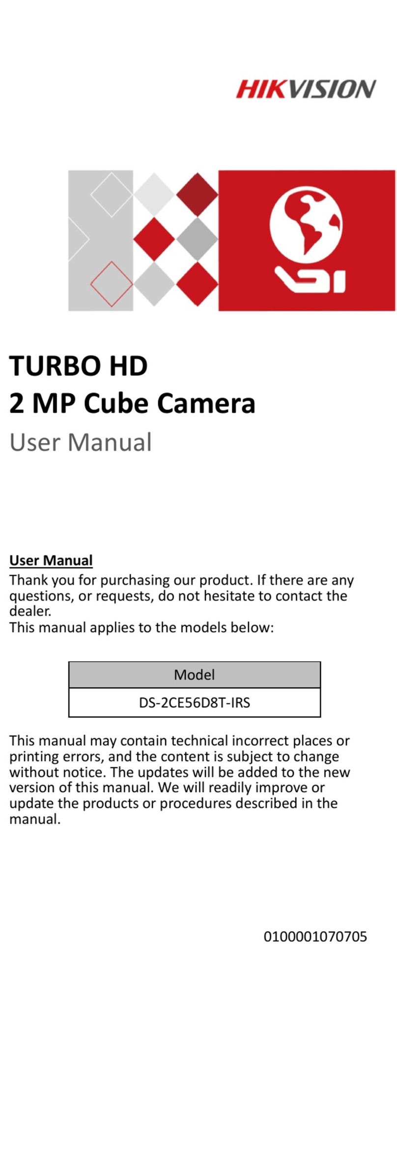 HIK VISION TURBO HD DS-2CE56D8T-IRS User manual