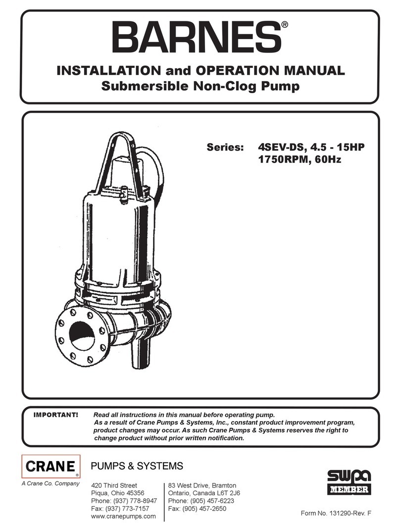 Crane Barnes 4SEV-DS Series Installation and operation manual