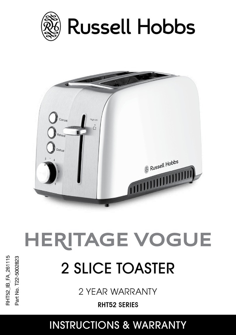 Russell Hobbs RHT52 Series Instructions & warranty