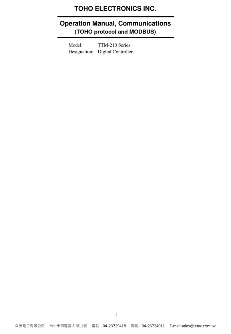 Toho Electronics TTM-210 Series Operation Manual, Communications