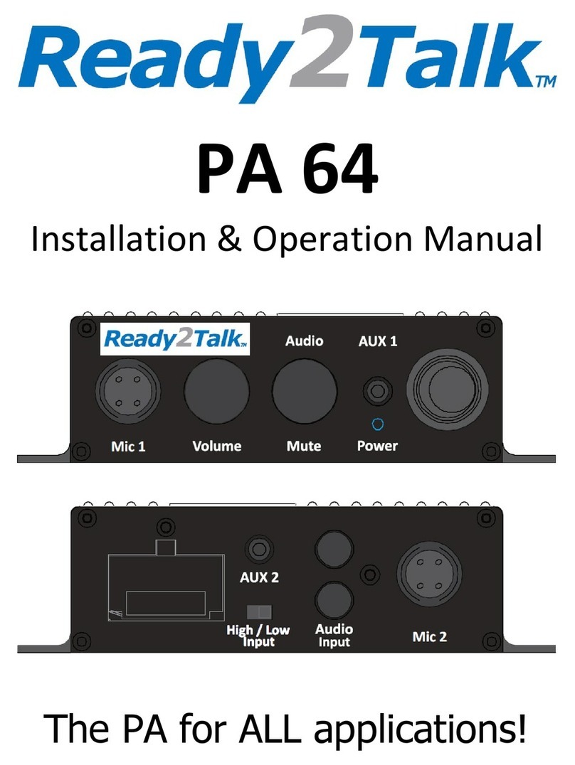 Ready2Talk PA 64 Installation & operation manual