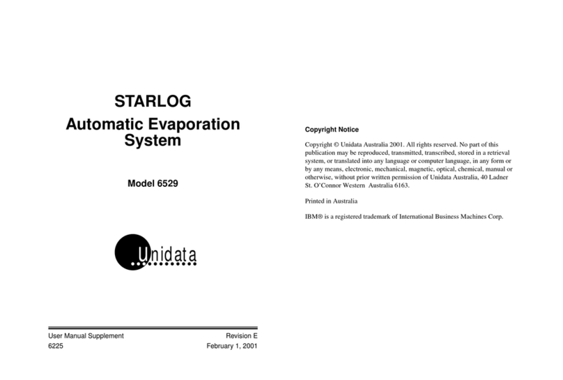 UniData Communication Systems STARLOG 6529 User's manual supplement