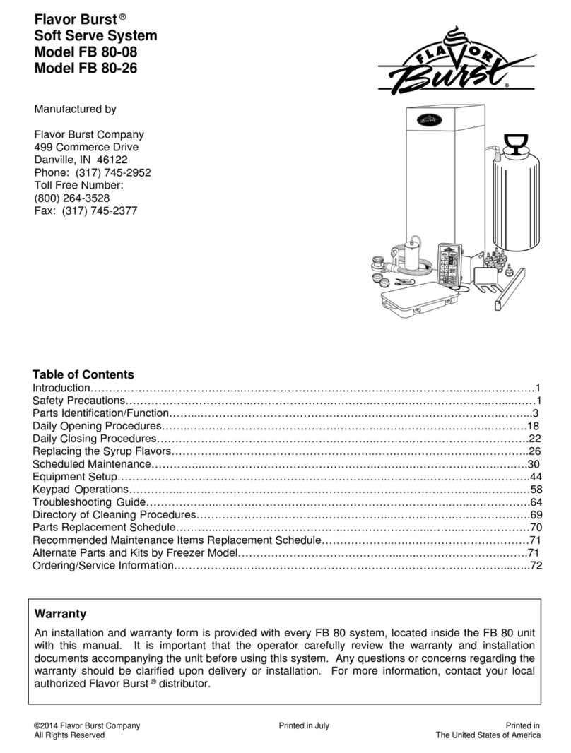 Flavor Burst FB 80-08 User manual
