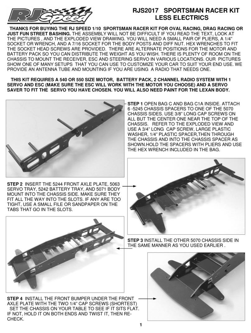 RJ Speed Sportsman Racer User manual