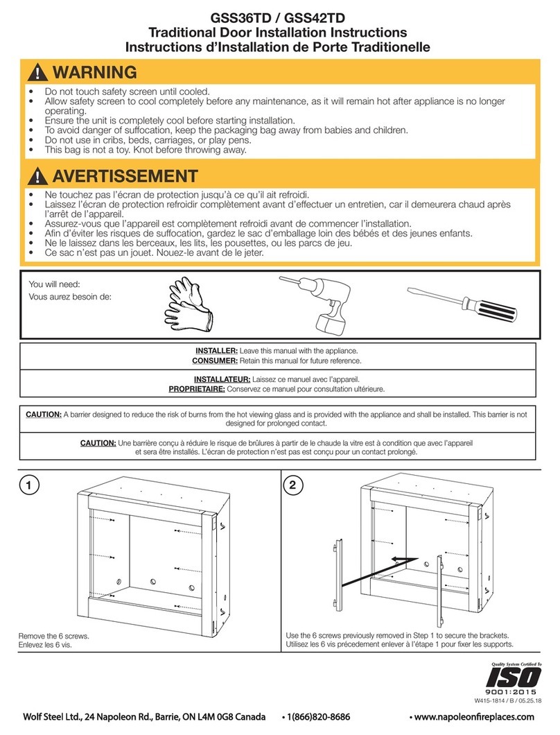 Napoleon GSS36TD installation instructions Napoleon GSS36TD installation instructions