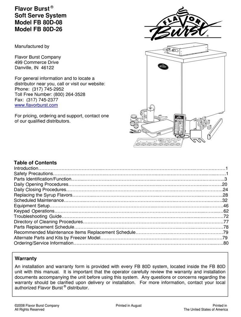 Flavor Burst FB 80D Series manual