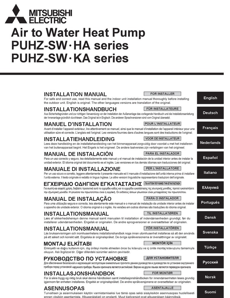 Mitsubishi Electric PUHZ-SW HA Series User manual