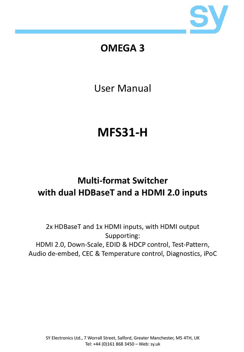 SY Electronics OMEGA 3 User manual