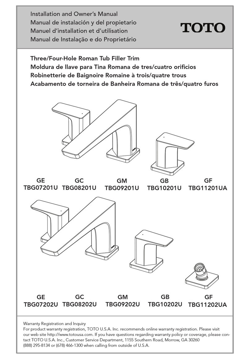 Toto GF TBG11201UA Installation instructions