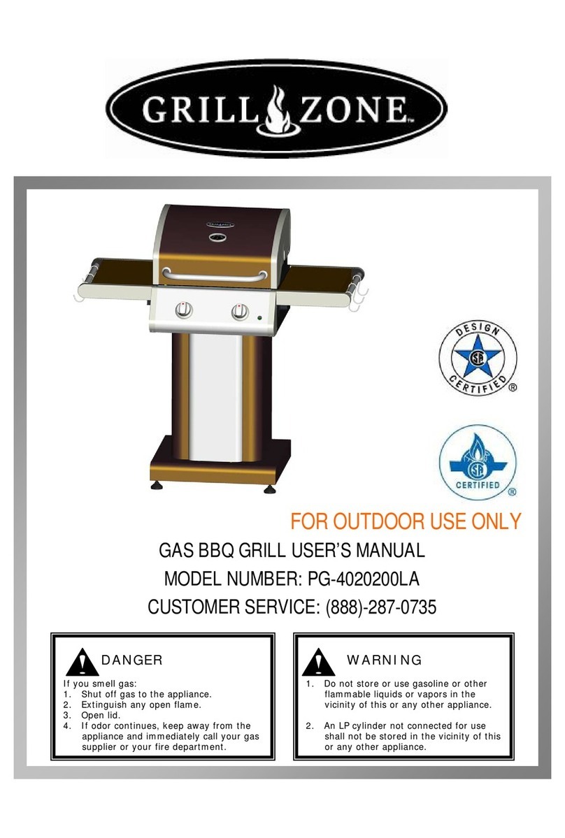 PERMASTEEL Grill Zone PG-4020200LA user manual