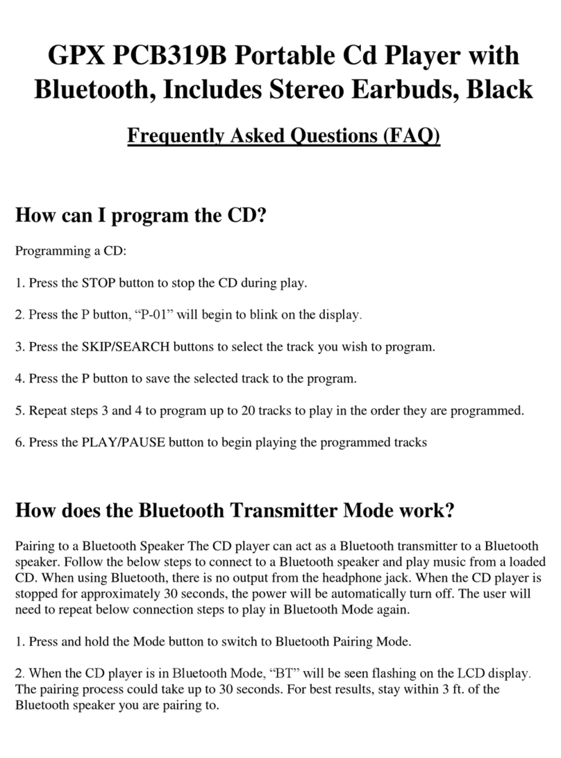 GPX PCB319B Instruction Manual