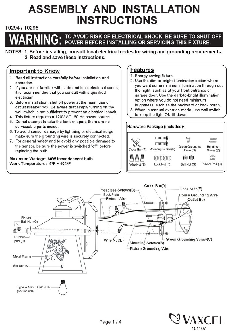 Vaxcel T0294 Instruction manual