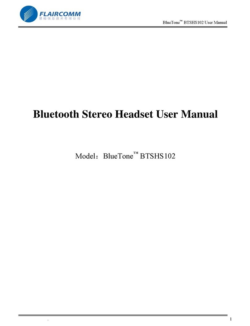 Flaircomm Technologies BlueTone BTSHS102 user manual