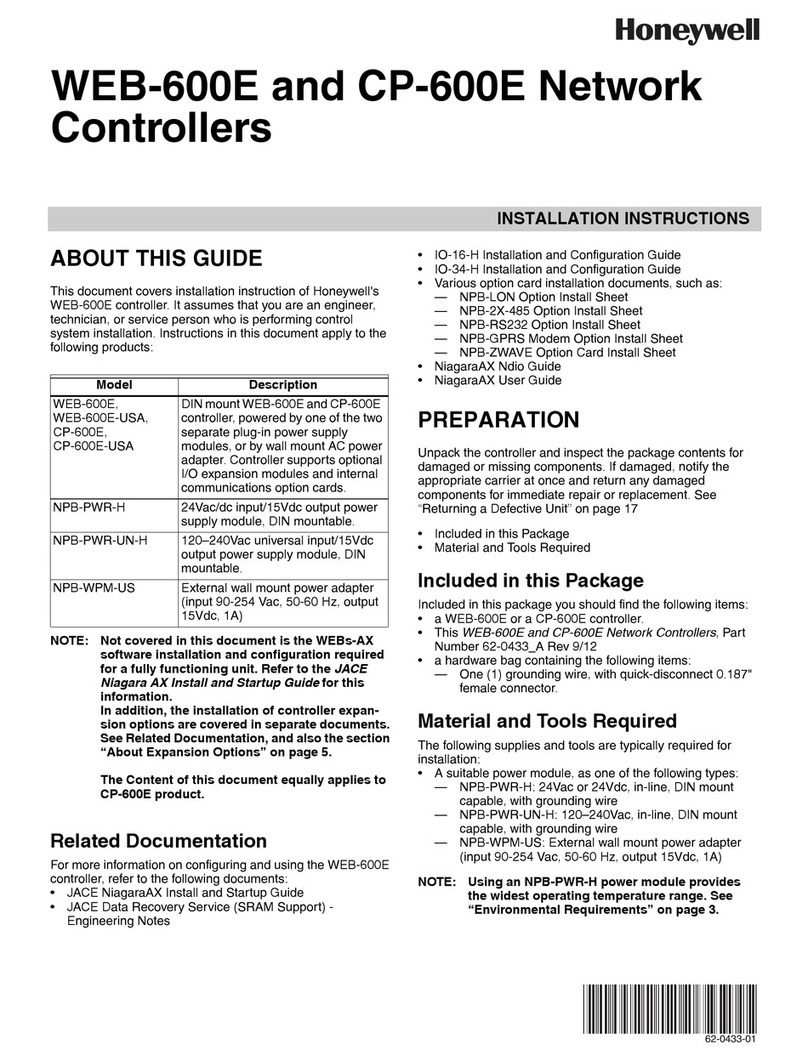 Honeywell WEB-600E User manual