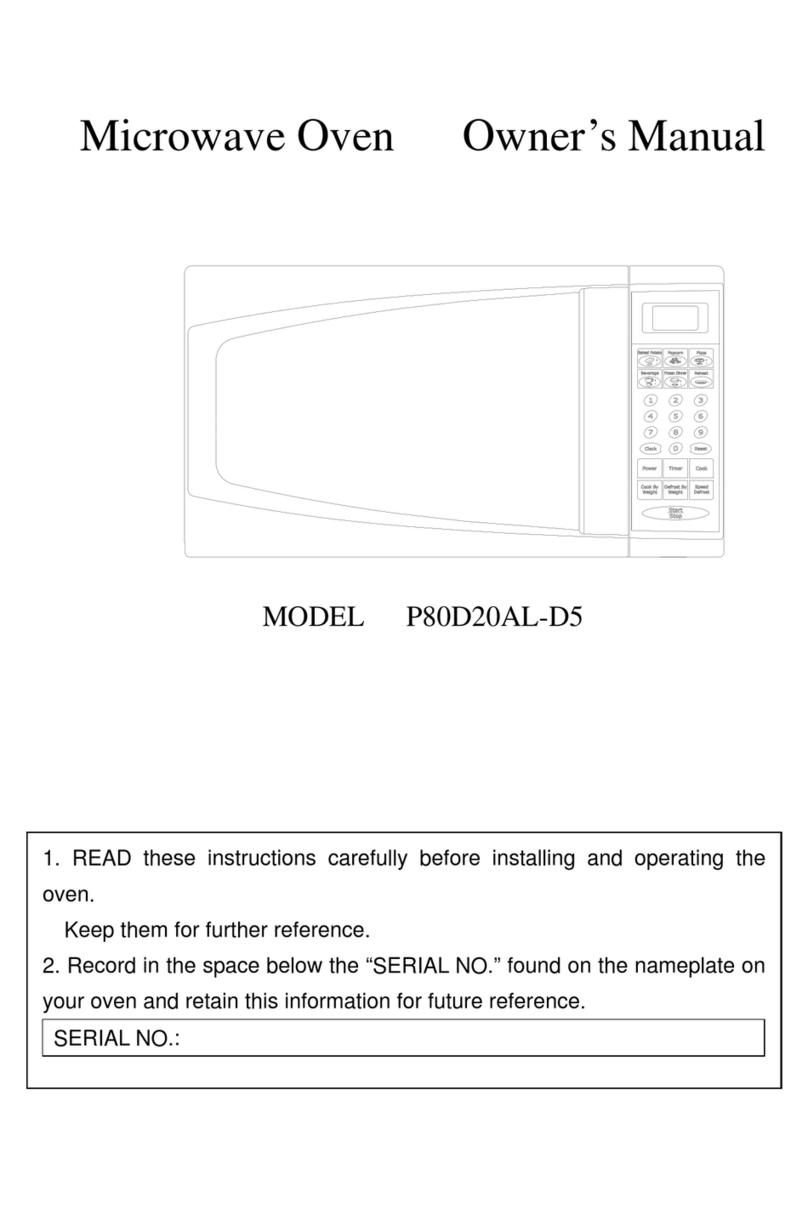 Galanz P80D20AL-D5 owner's manual