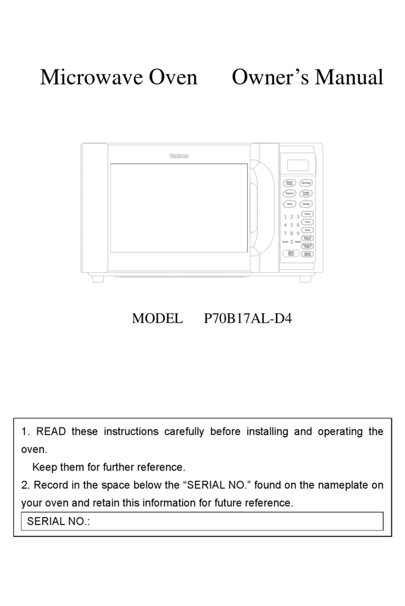 Galanz P70B17AL-D4 owner's manual