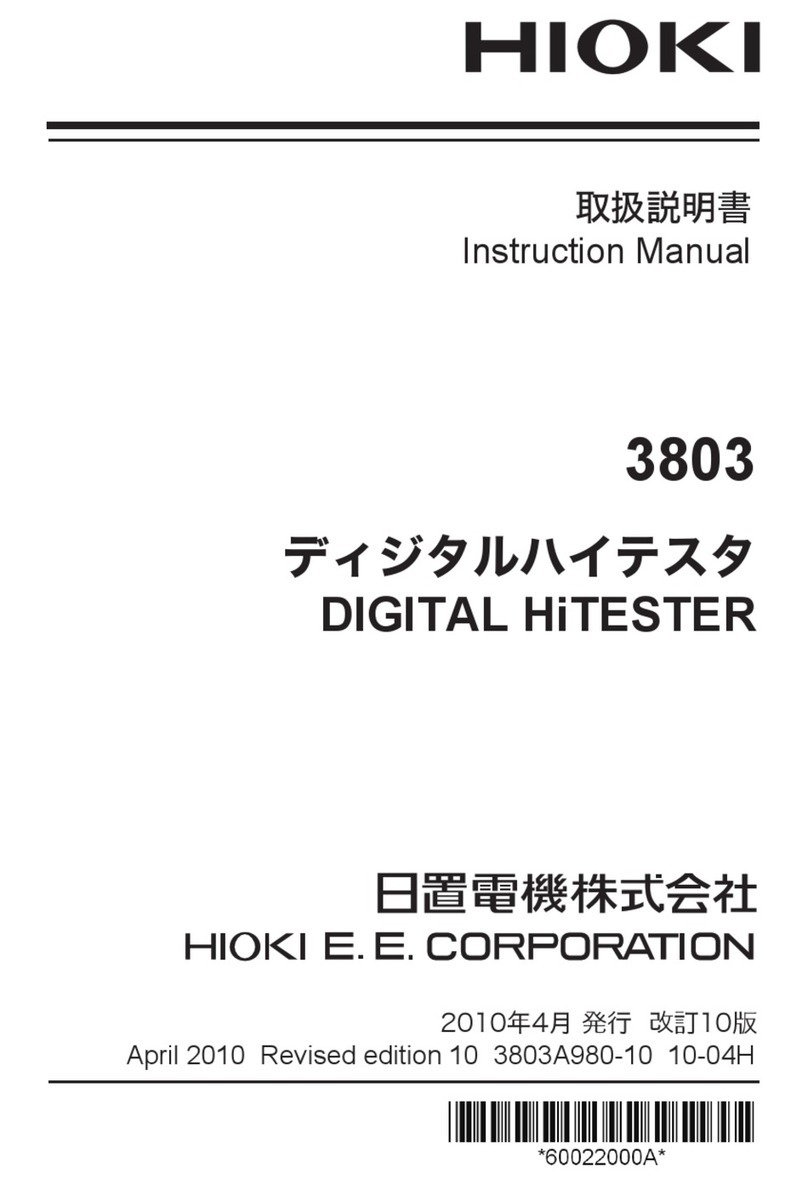 Hioki 3803 instruction manual
