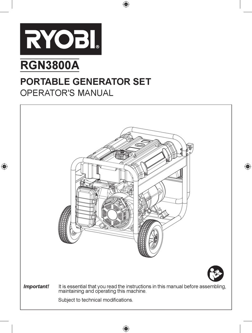 Ryobi RGN3800A Operator's manual