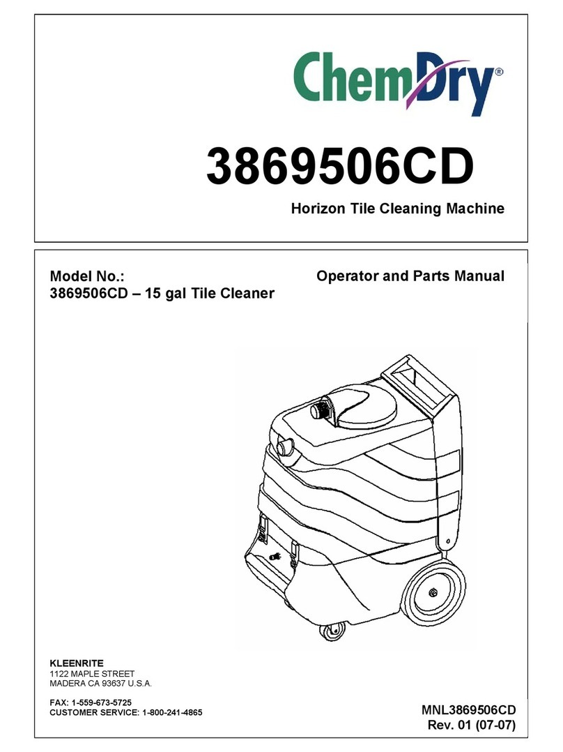 ChemDry 3869506CD Operator and parts manual